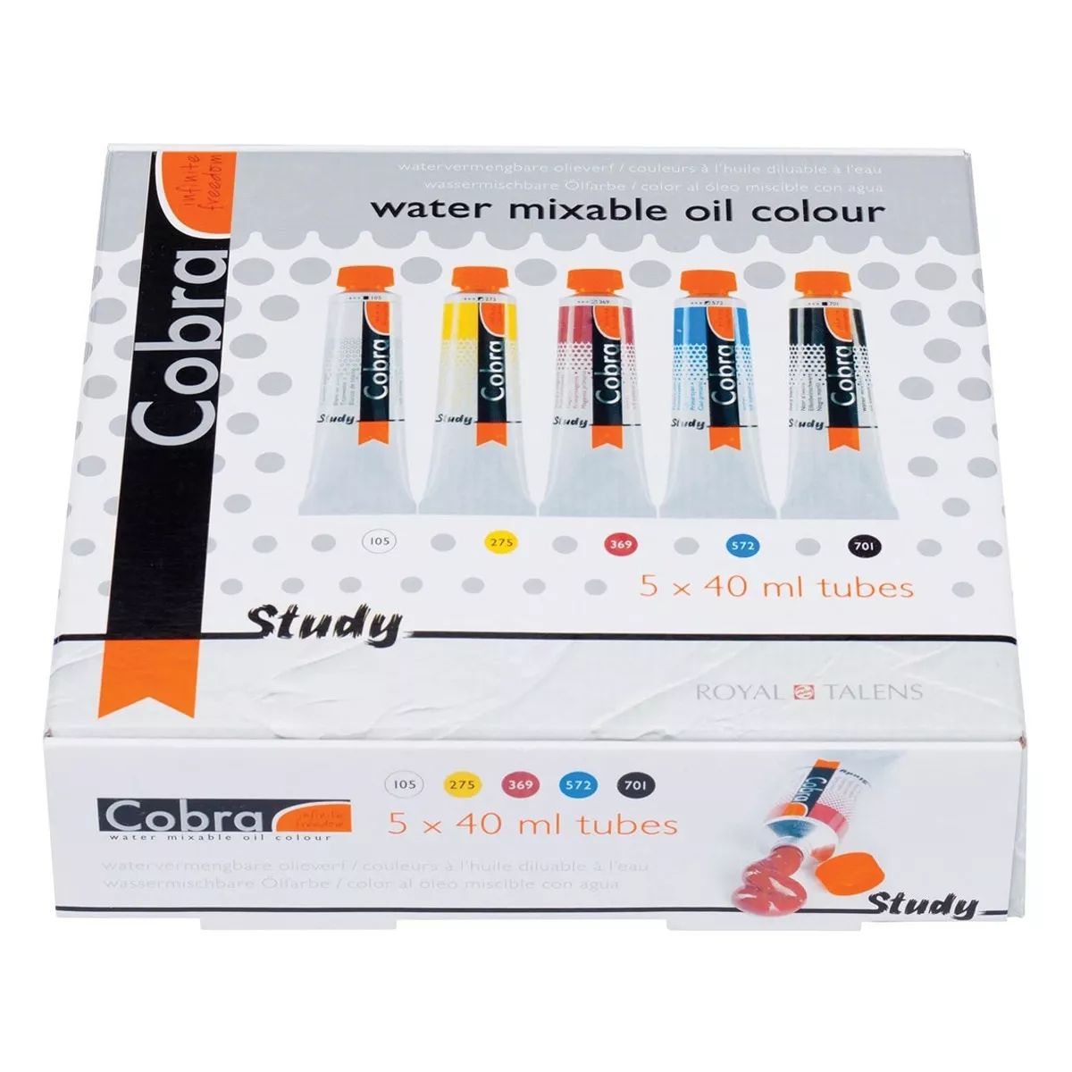 Cobra - Set De 5 Tubos De Óleo Study Miscible Con Agua Cólores Básicos De 40 Ml Multicolor En Oferta Cobra - Set De 5 Tubos De Óleo Study Miscible Con Agua Cólores Básicos De 40 Ml Multicolor Barato