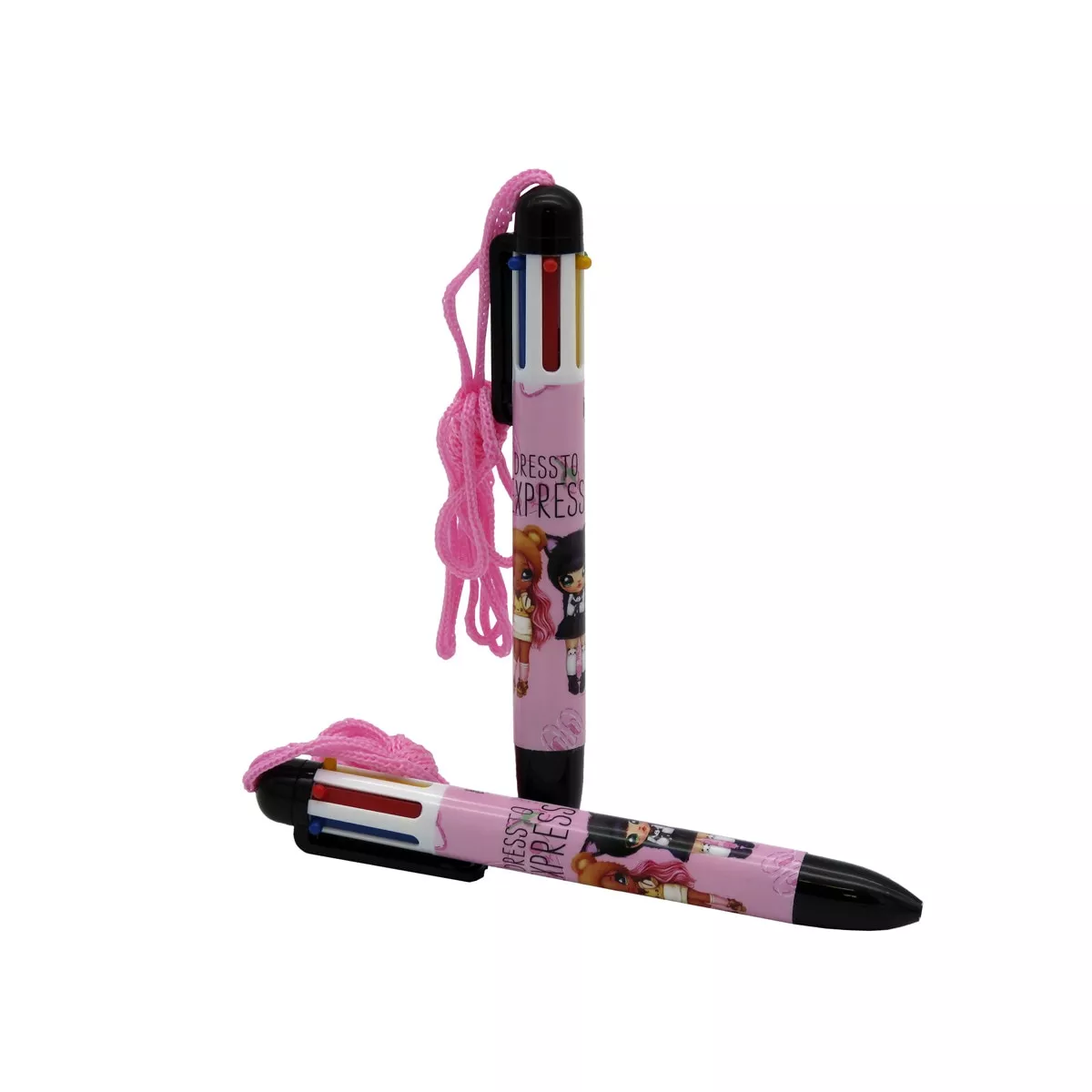 CYP Brands - Boligrafo Con 6 Colores Con Cuerda Nanana En Caja De 30 Unidades Rosa Multicolor barato