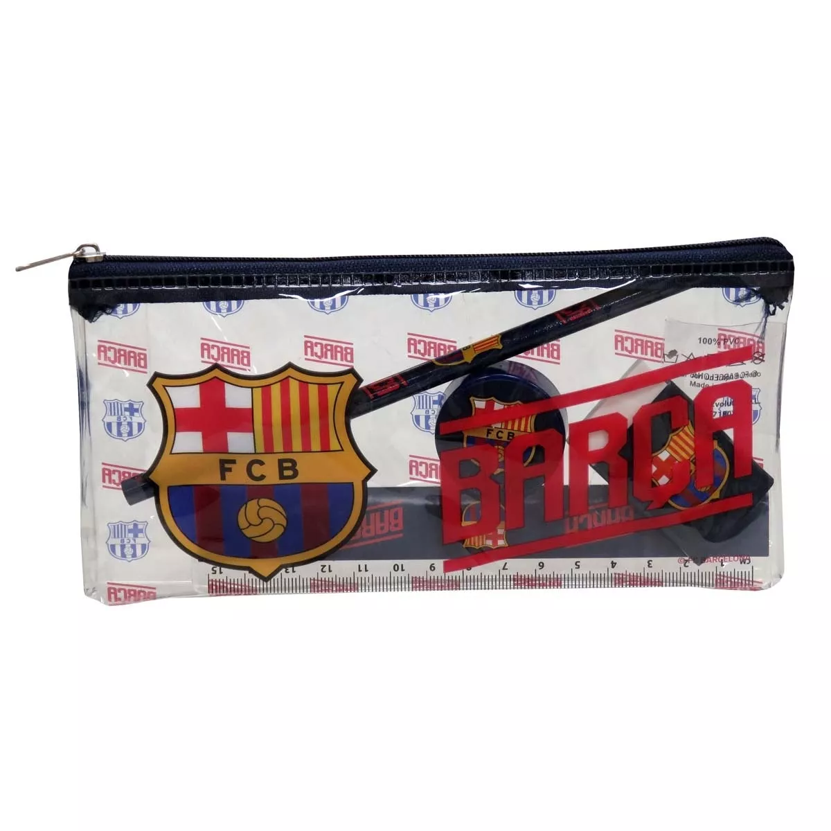 CYP Brands - Portatodo Con Material Escolar FC Barcelona Azul Amarillo Naranja barato