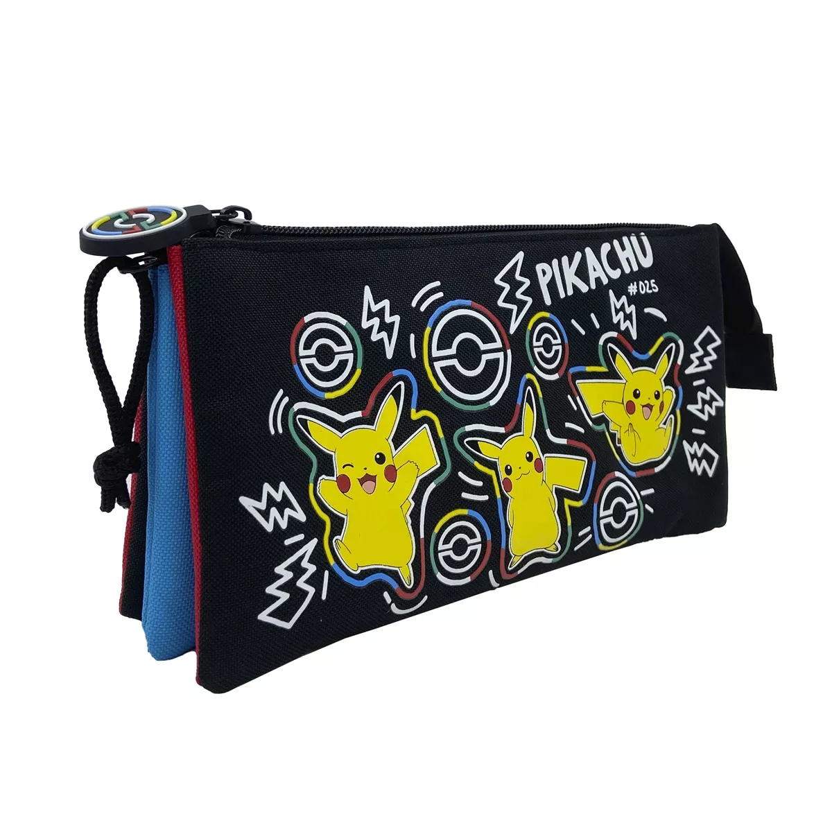Cyp Brands - Portatodo Triple Con 5 Huecos Pokémon Colorful Collection Negro Y Estampado Multicolor En Oferta Cyp Brands - Portatodo Triple Con 5 Huecos Pokémon Colorful Collection Negro Y Estampado Multicolor Barato