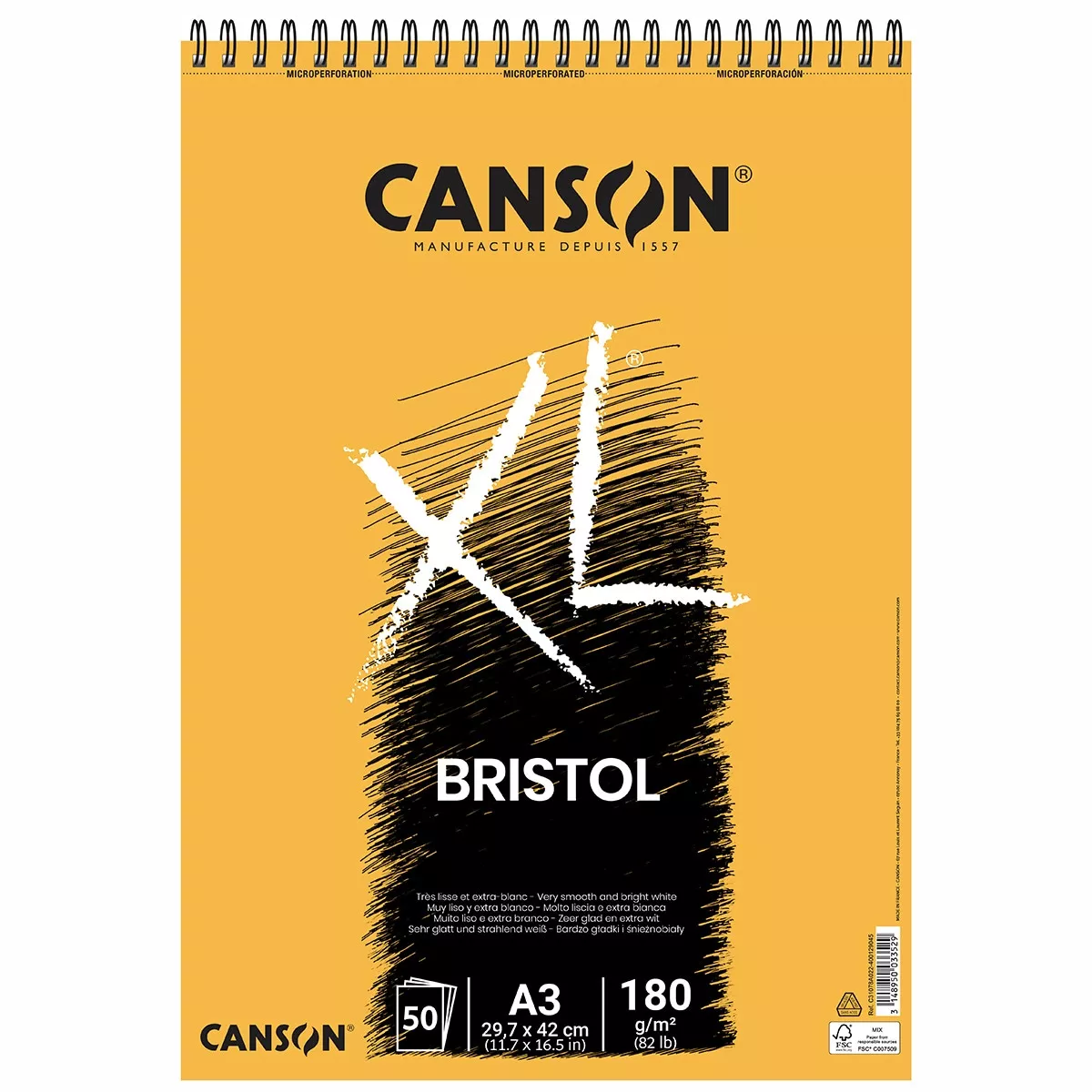 Canson - Álbum Espiral 29,7X42 50 Hojas Extraliso 180G Xl Bristol En Oferta Canson - Álbum Espiral 29