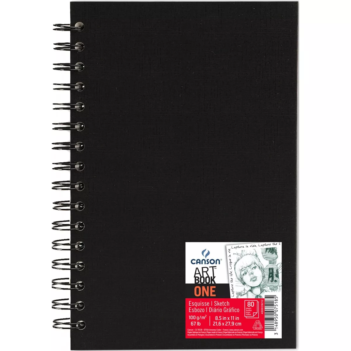 Canson - Album Espiral Microperforado, 80 Hojas, A4-, Papel Sketch One, Grano Fino, 100G En Oferta Canson - Album Espiral Microperforado