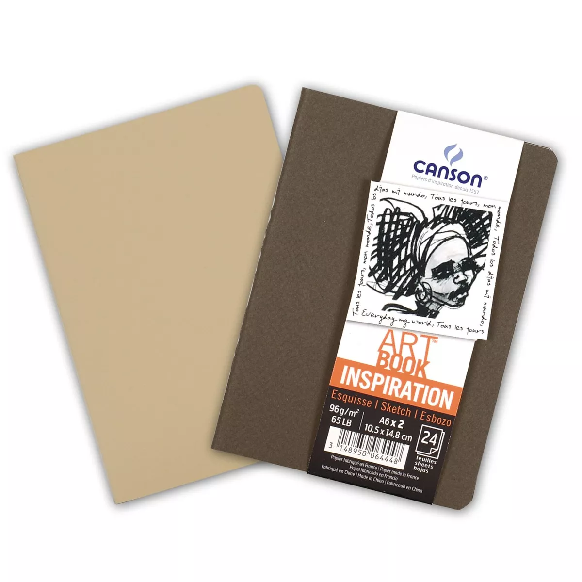 Canson - Pack 2 Cuadernos De Dibujo 10,5X14,8 24 Hojas Inspiration Fino 96 Gramos Marron-Caña En Oferta Canson - Pack 2 Cuadernos De Dibujo 10