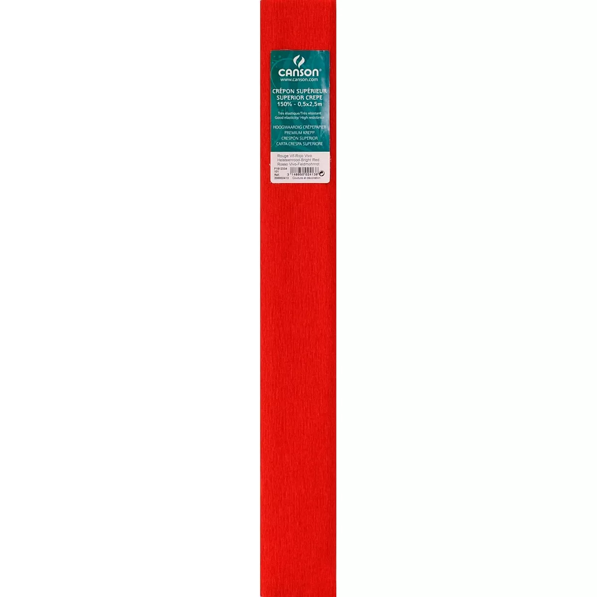 Canson - Rollo De 50X250 Cm, Crespón Superior (60G/Rollo), 48 G/M2, Rojo Vivo En Oferta Canson - Rollo De 50X250 Cm