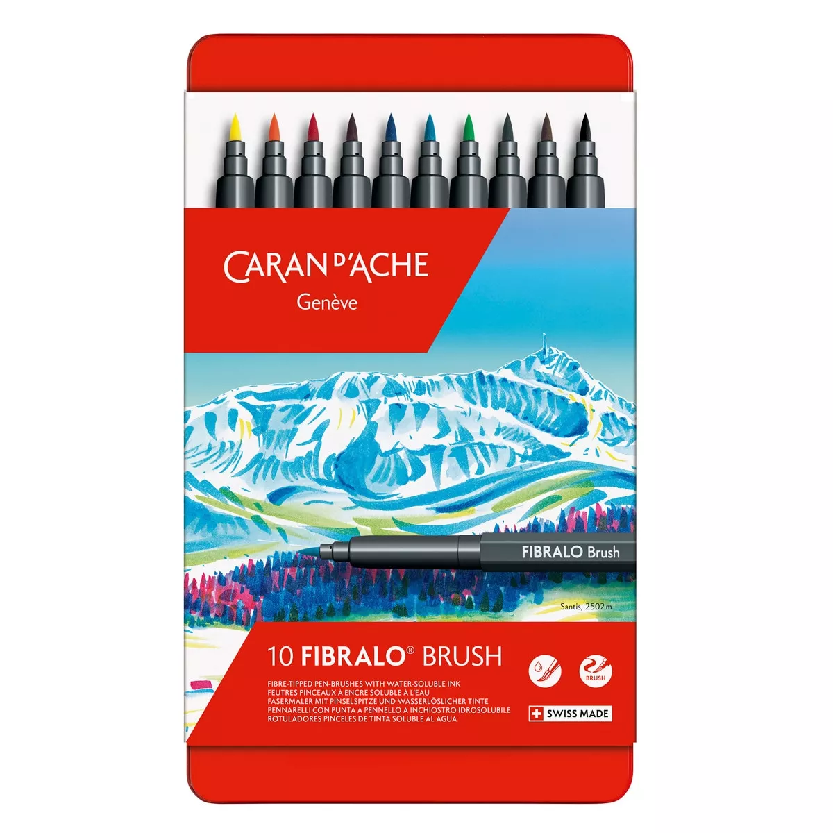 Caran D'Ache - Caja De 10 Rotuladores Punta Pincel Caran Dache En Oferta Caran D'Ache - Caja De 10 Rotuladores Punta Pincel Caran Dache Barato