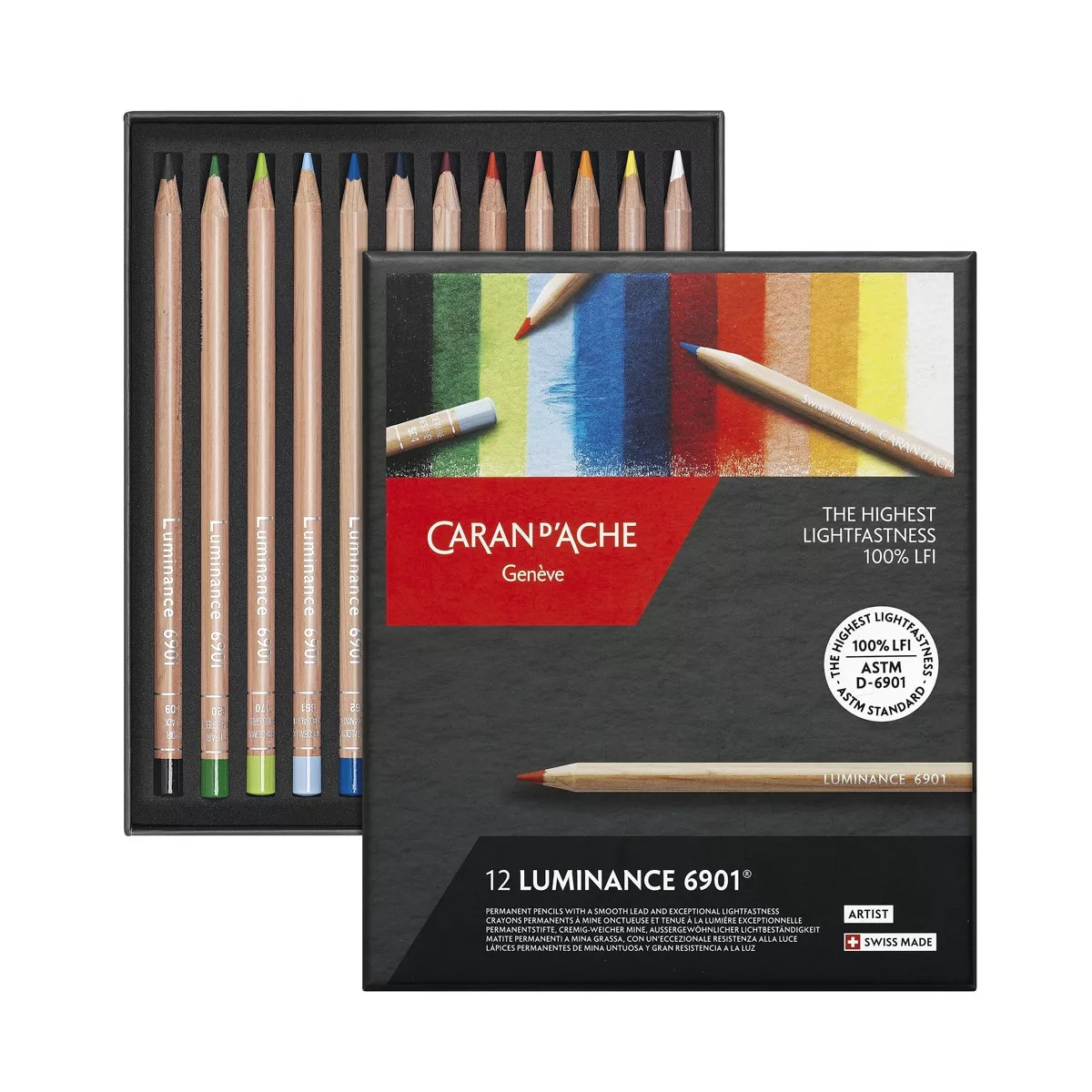 Caran D'Ache - Lápiz Permanente 12 Surtido Luminance 6901 Multicolor barato
