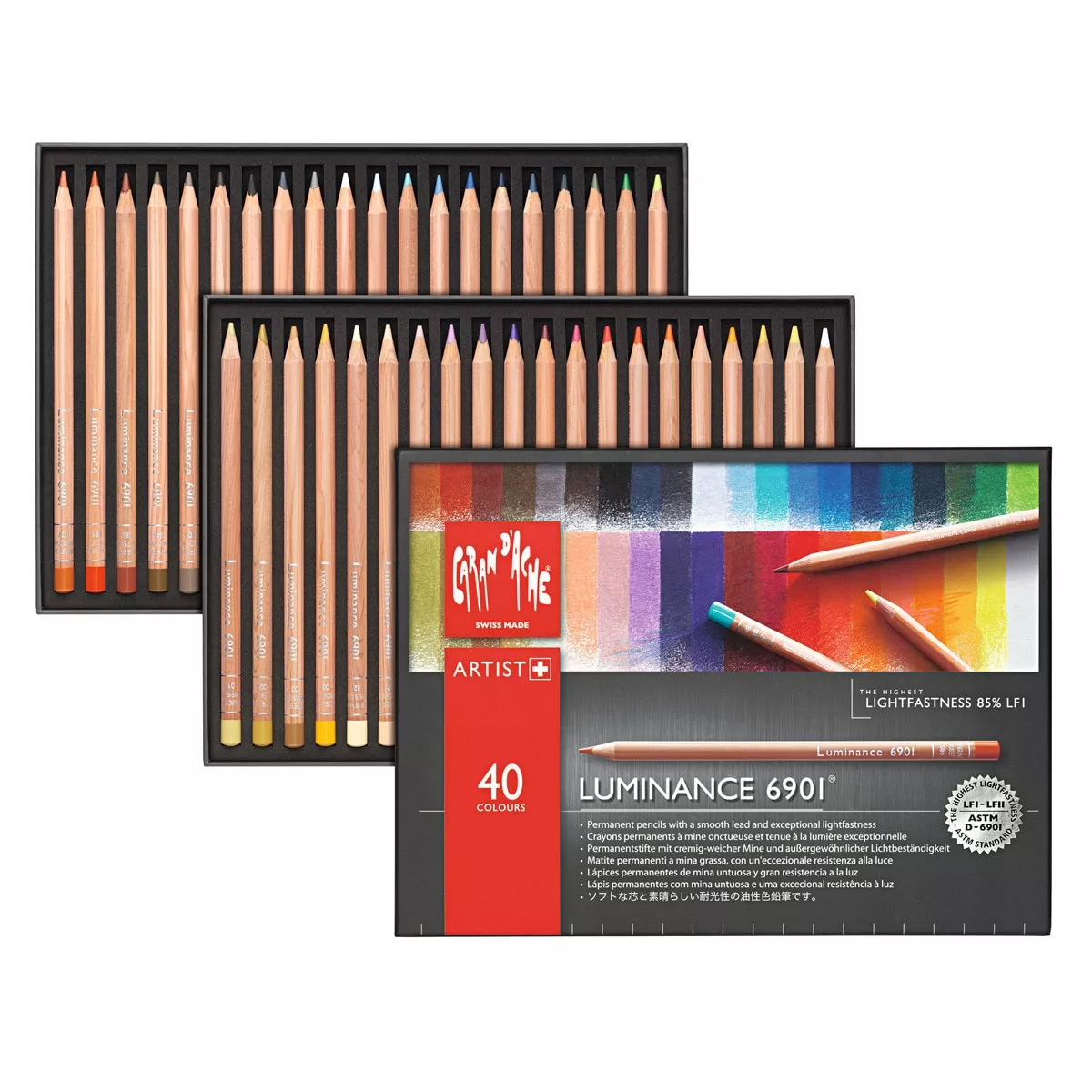 Caran D'Ache - Lápiz Permanente 40 Surtido Luminance 6901 Multicolor En Oferta Caran D'Ache - Lápiz Permanente 40 Surtido Luminance 6901 Multicolor Barato