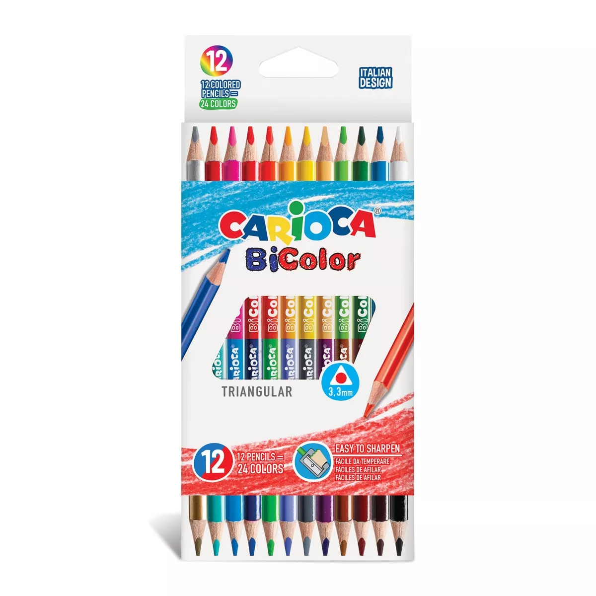 Carioca - Lápices Bicolor 12 Colores En Oferta Carioca - Lápices Bicolor 12 Colores Barato