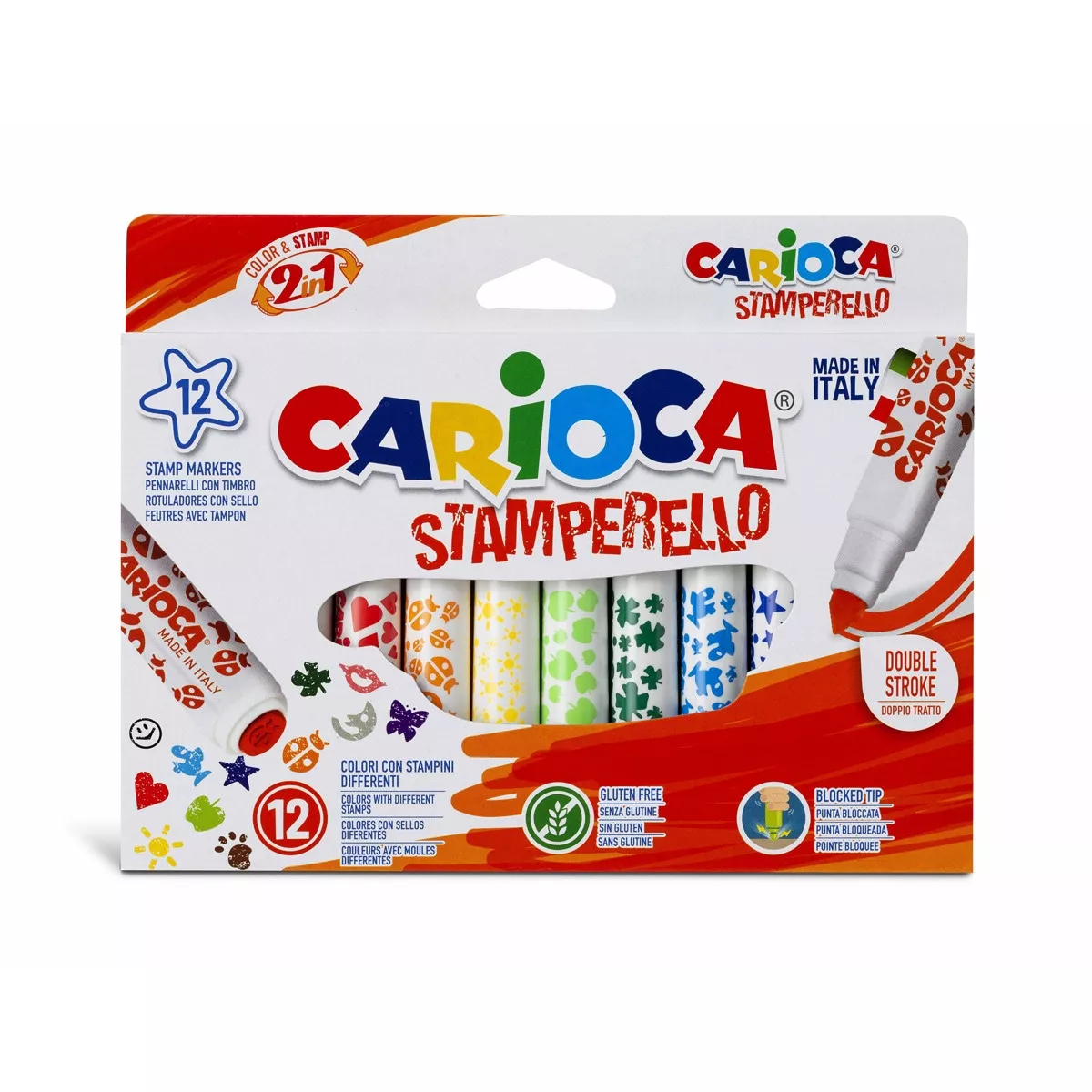 Carioca - Pack 12 Rotuladores Con Doble Punta Stamperello Multilingüe barato