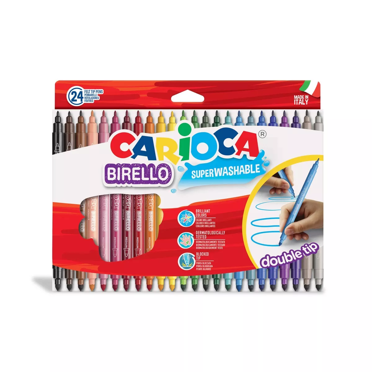 Carioca - Pack 12 Rotuladores Punta Gruesa Superlavables Jumbo Multilingüe barato
