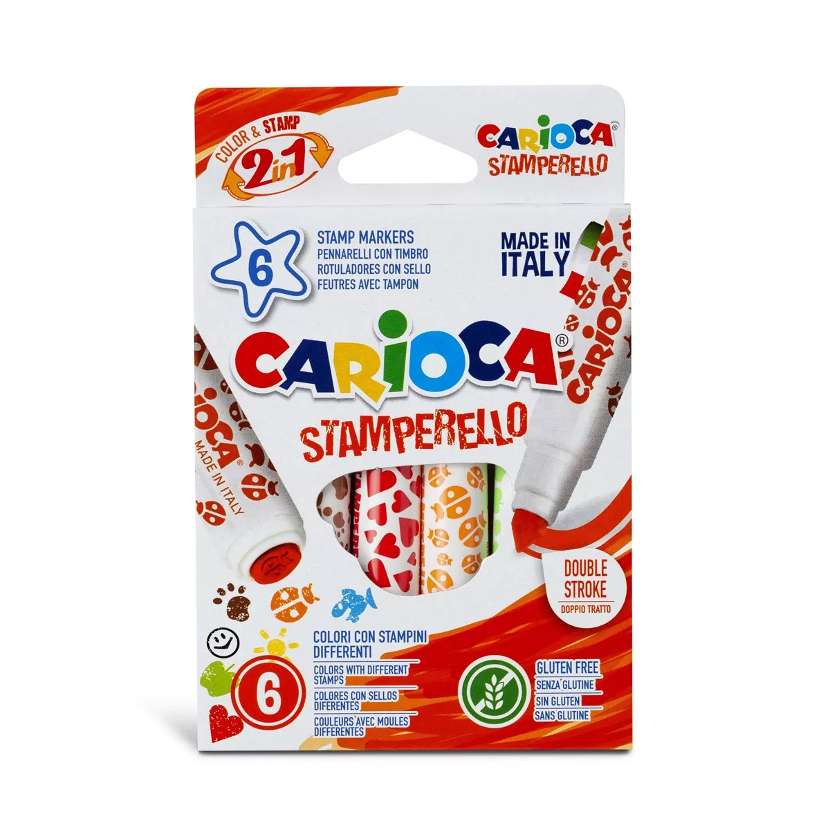 Carioca - Pack 6 Rotuladores Con Doble Punta Stamperello Multilingüe barato