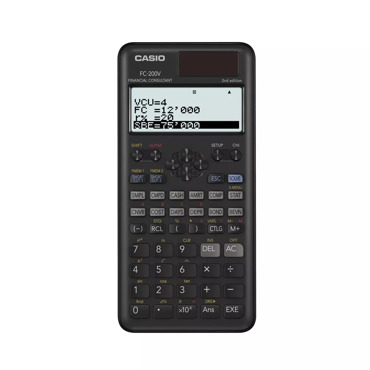 Casio - Calculadora Financiera Fc-200V-2 Negra En Oferta Casio - Calculadora Financiera Fc-200V-2 Negra Barato