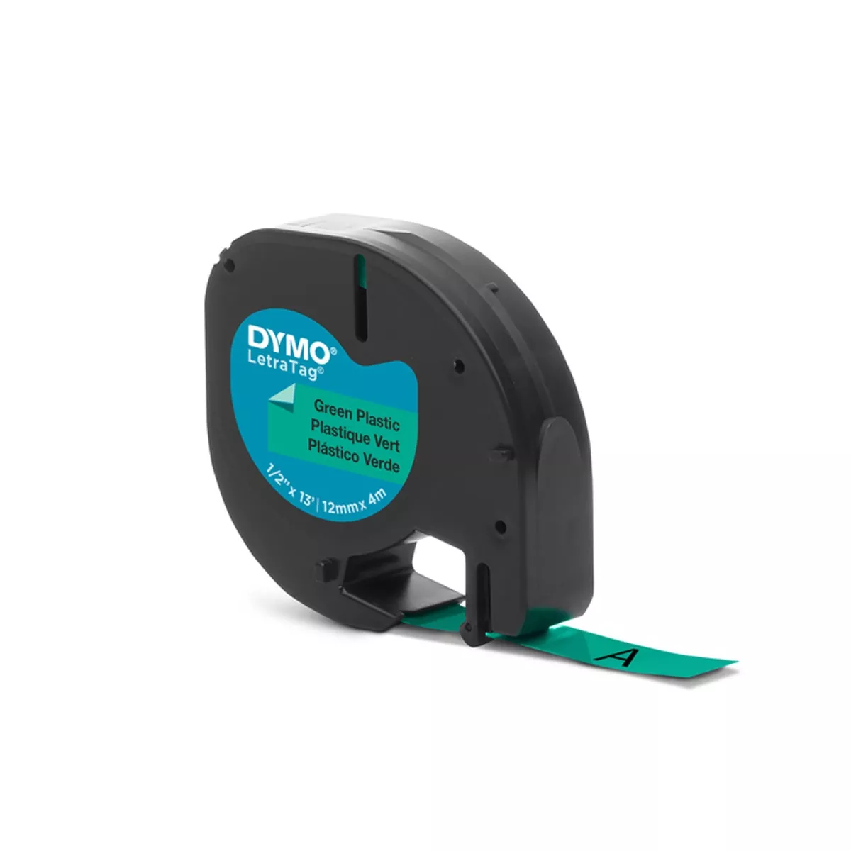 DYMO - Etiquetas Letratag Plástico Verde Con Letra Negra barato