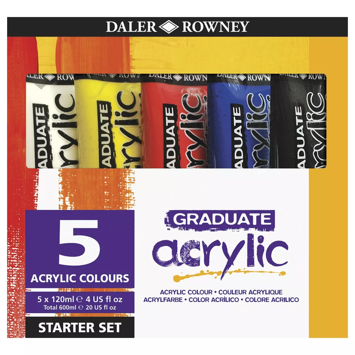 Daler Rowney - Set De Iniciación Colores Acrílicos 5X120Ml Graduate En Oferta Daler Rowney - Set De Iniciación Colores Acrílicos 5X120Ml Graduate Barato