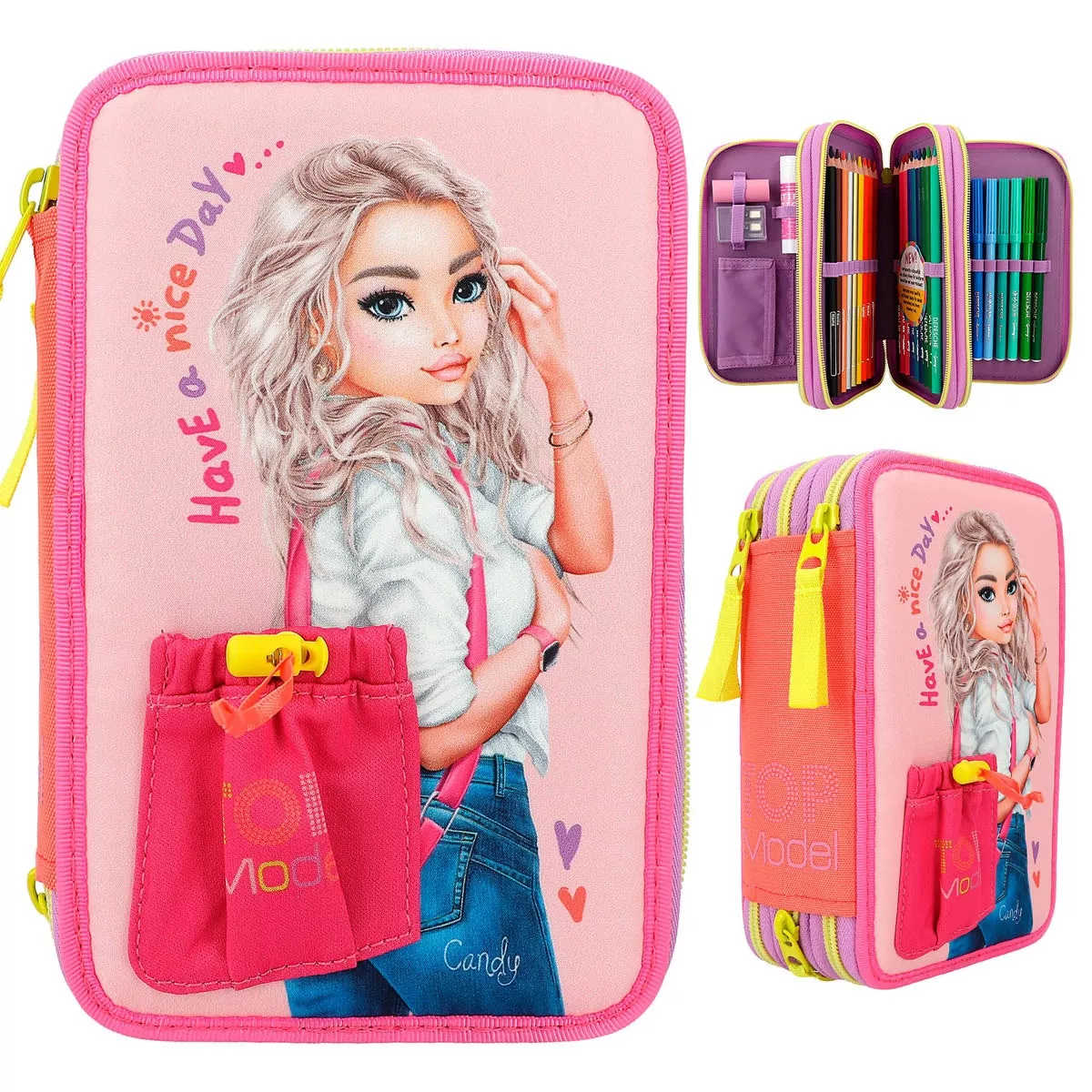Depesche España - Estuche Triple Con Bolsillo Topmodel Depesche En Oferta Depesche España - Estuche Triple Con Bolsillo Topmodel Depesche Barato