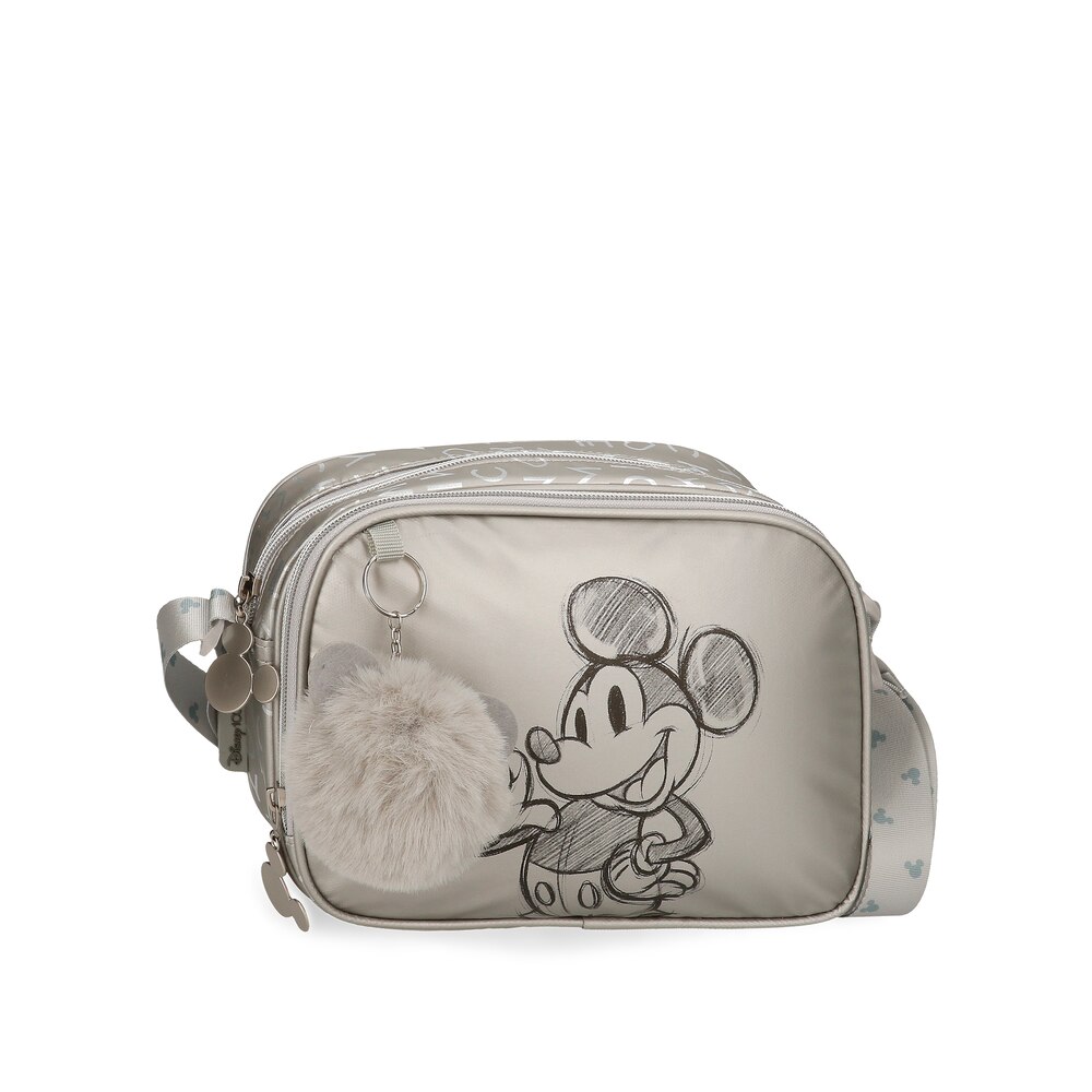 Disney - Bandolera De Chica Mickey 100 Dos Compartimentos Con Pompón Decorativo Y Tiradores De Mickey Barato