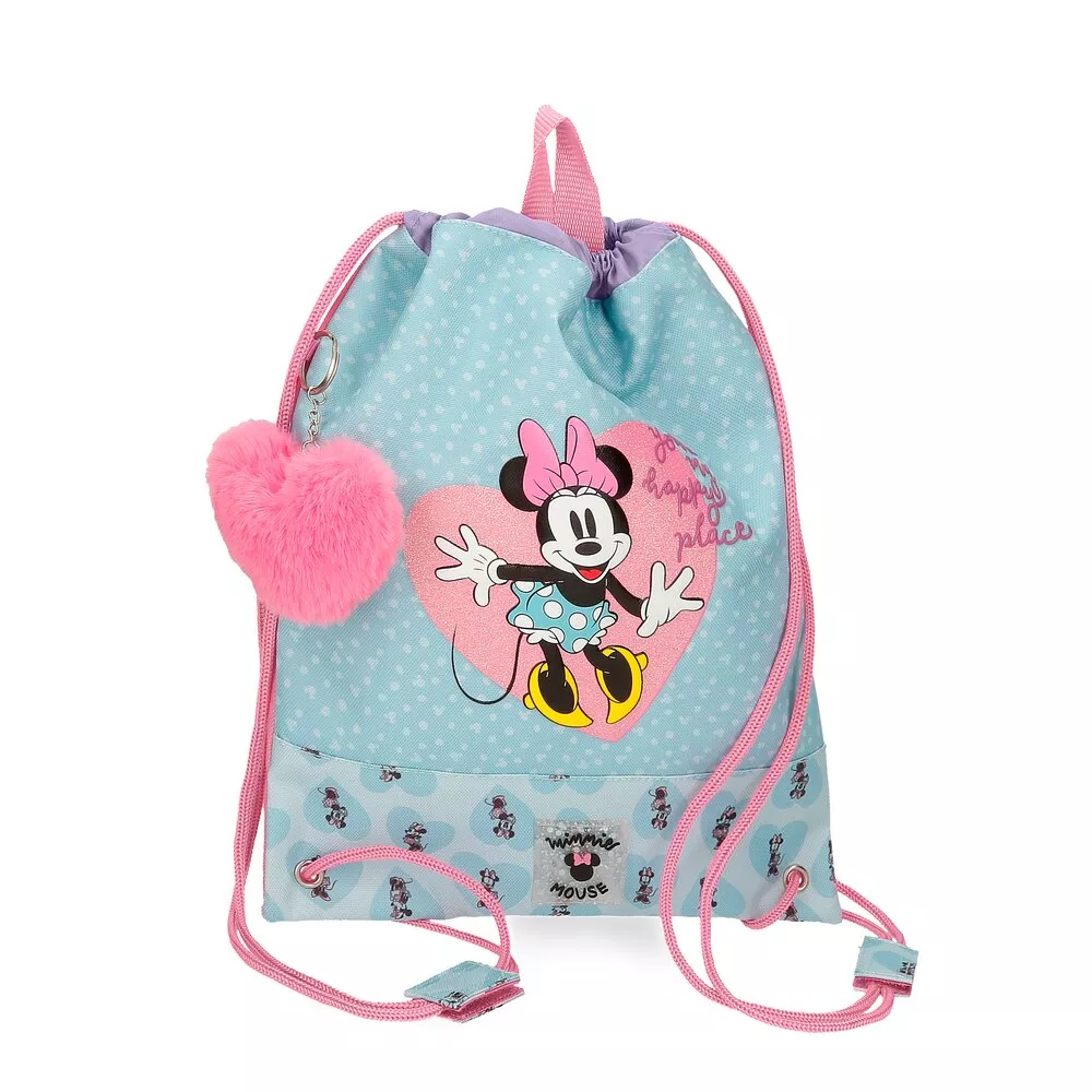 Disney - Bolsa De Merienda De Niña Minnie My Happy Place Con Cierre Cinta barato
