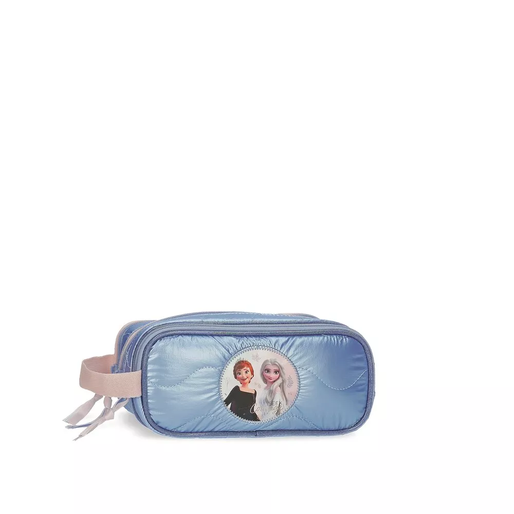 Disney - Estuche Frozen Seek Courage Tres Compartimentos Y Asa Para Colgar En Oferta Disney - Estuche Frozen Seek Courage Tres Compartimentos Y Asa Para Colgar Barato