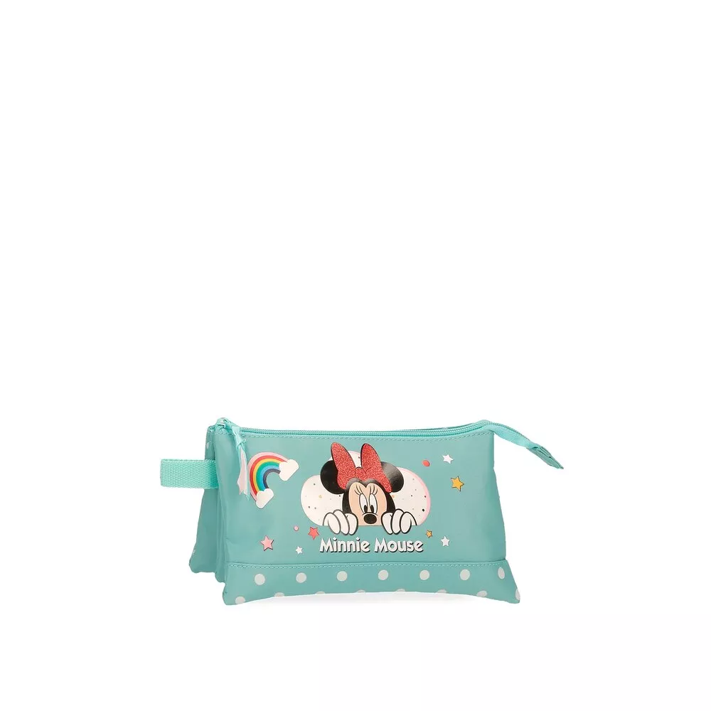 Disney - Estuche Minnie Rainbow Tres Compartimentos Turquesa En Oferta Disney - Estuche Minnie Rainbow Tres Compartimentos Turquesa Barato