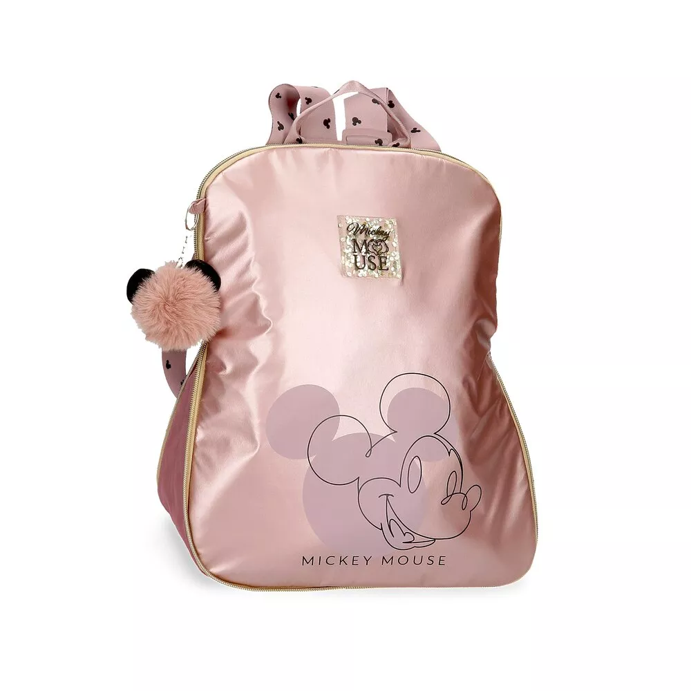 Disney - Mochila Casual Mickey Outline Extensible Con Pompón Decorativo En Oferta Disney - Mochila Casual Mickey Outline Extensible Con Pompón Decorativo Barato