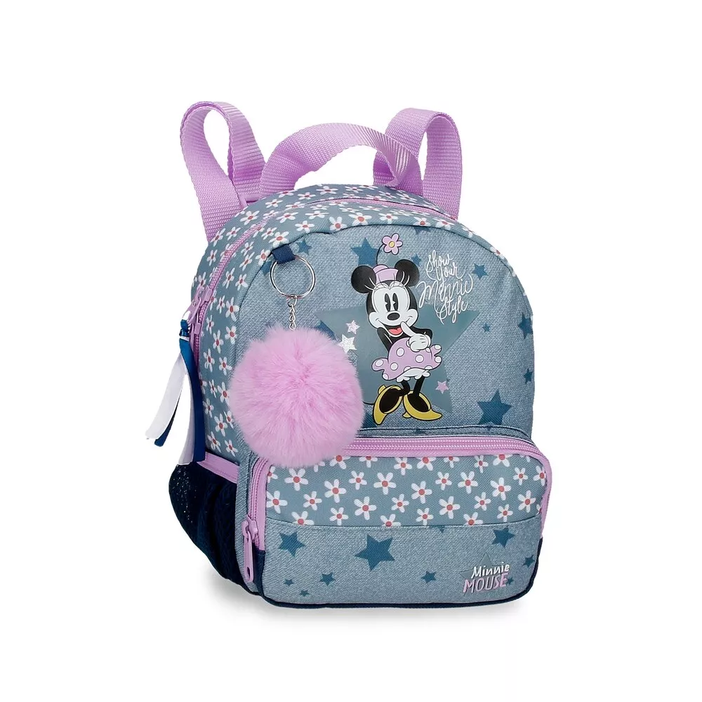 Disney - Mochila De Paseo Minnie Style 23Cm Con Bolsillo Frontal Y Pompón Decorativo En Oferta Disney - Mochila De Paseo Minnie Style 23Cm Con Bolsillo Frontal Y Pompón Decorativo Barato