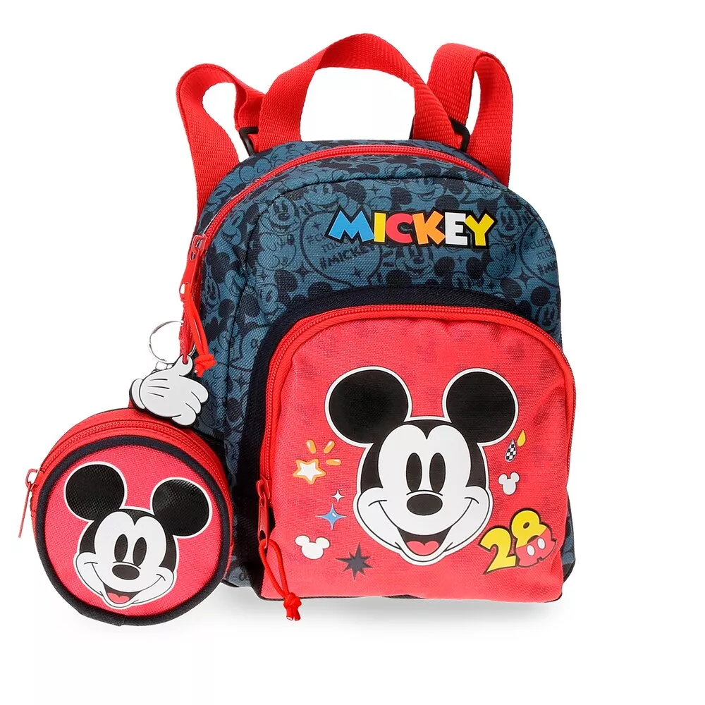 Disney - Mochila Guardería Mickey Get Moving 23Cm Con Porta Chupete En Oferta Disney - Mochila Guardería Mickey Get Moving 23Cm Con Porta Chupete Barato