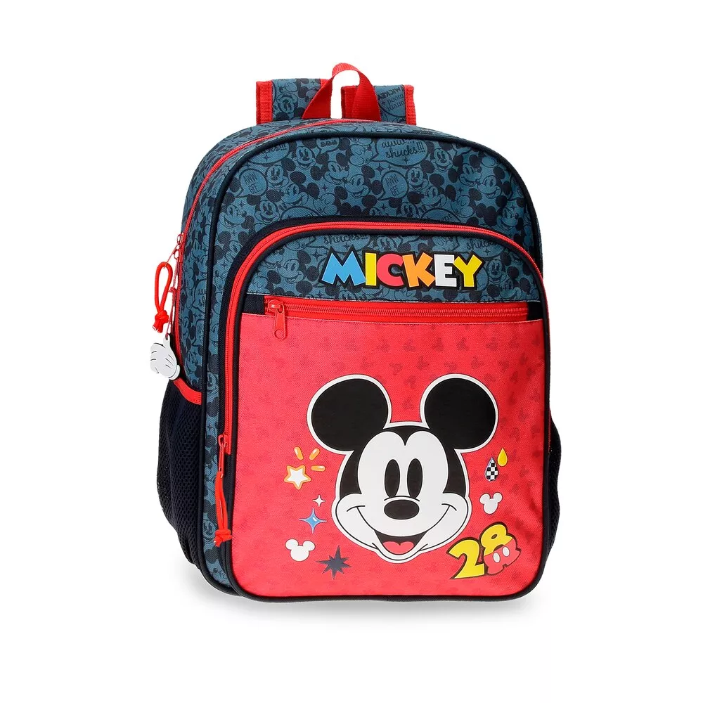 Disney - Mochila Mickey Get Moving 38cm Con Bolsillo Frontal barato