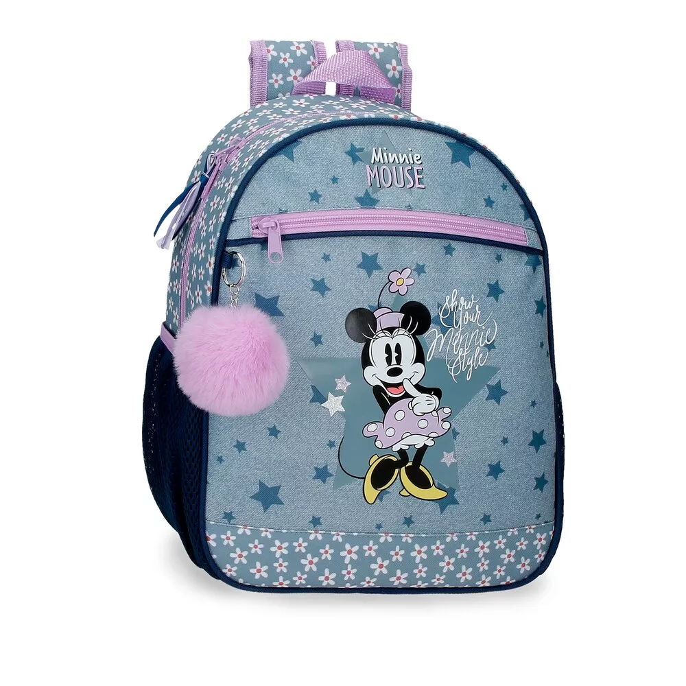Disney - Mochila Minnie Style 33Cm Con Bolsillo Frontal Y Pompón Decorativo En Oferta Disney - Mochila Minnie Style 33Cm Con Bolsillo Frontal Y Pompón Decorativo Barato
