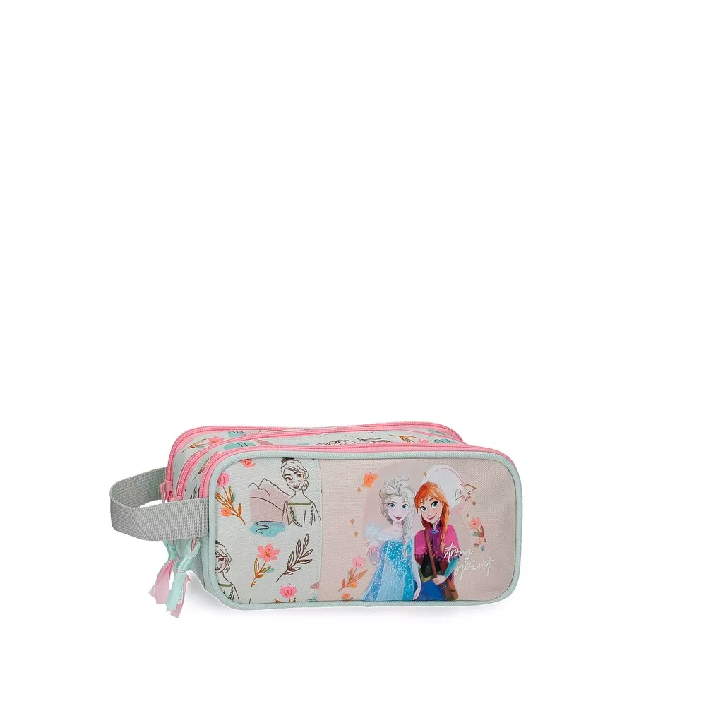 Disney - Porta Todo Para Niña Frozen Strong Spirit Triple Cremallera En Oferta Disney - Porta Todo Para Niña Frozen Strong Spirit Triple Cremallera Barato