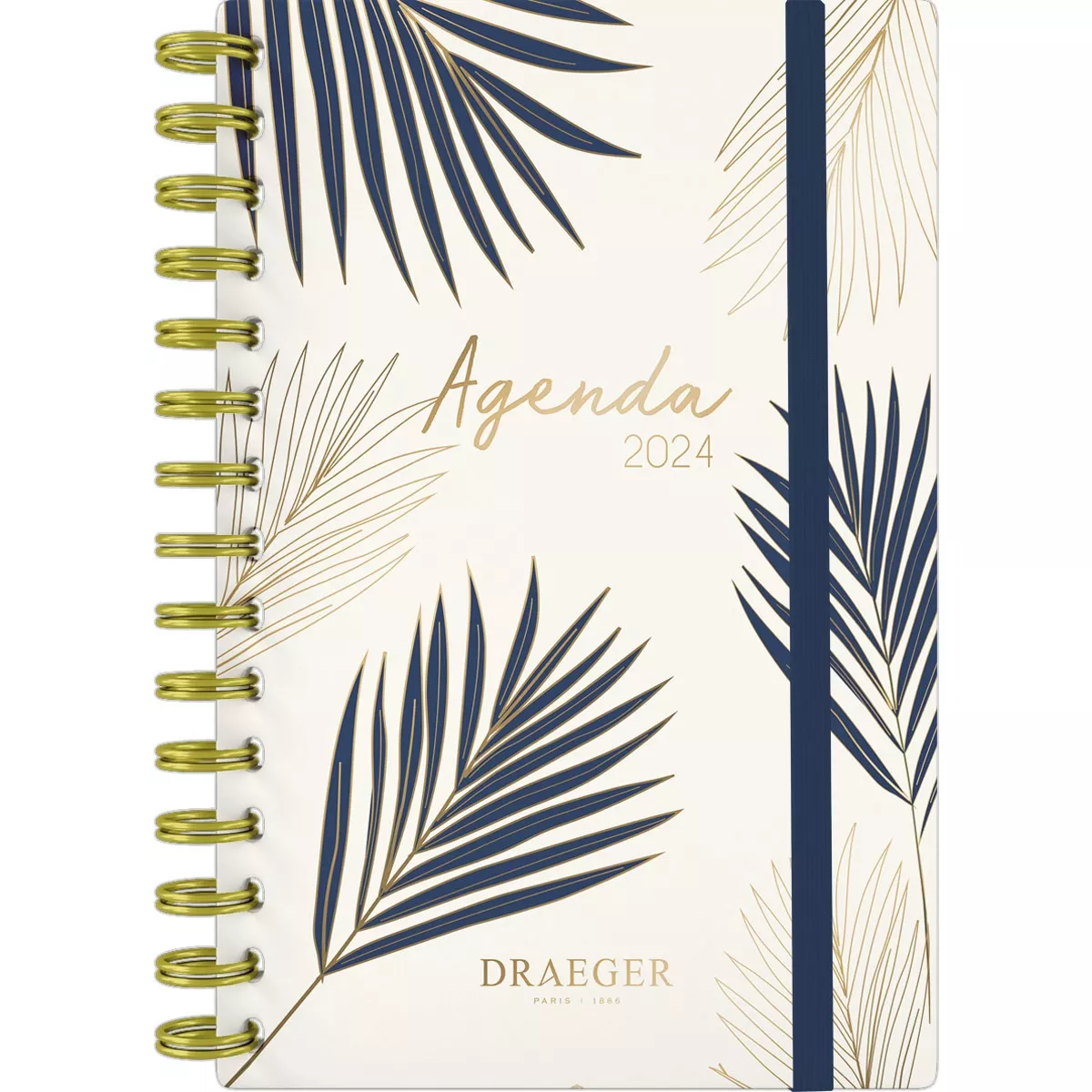Draeger - Agenda 2024 Estampado Palmera Foil Azul Castellano En Oferta Draeger - Agenda 2024 Estampado Palmera Foil Azul Castellano Barato