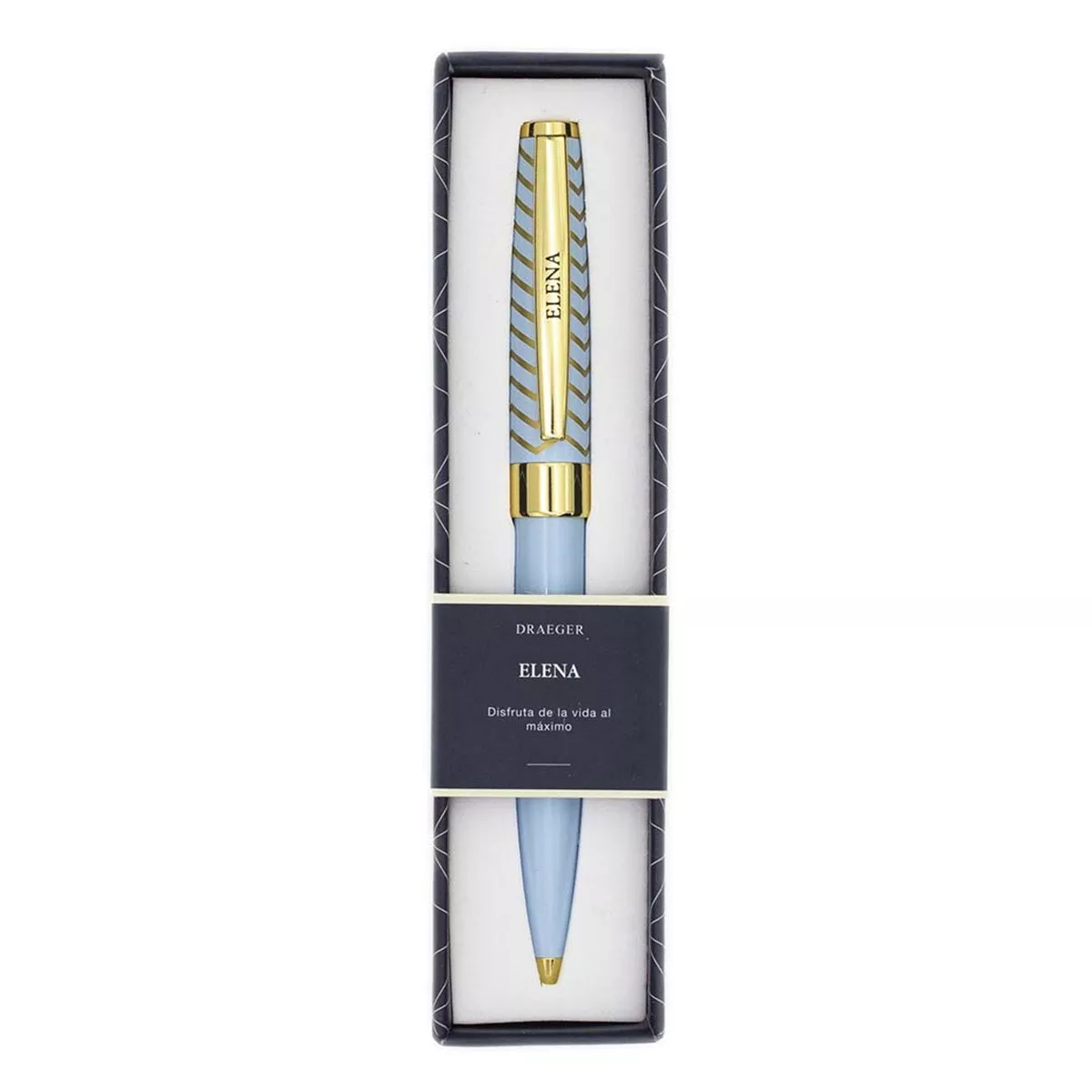 Draeger - Bolígrafo Elena Azul Claro Y Oro barato
