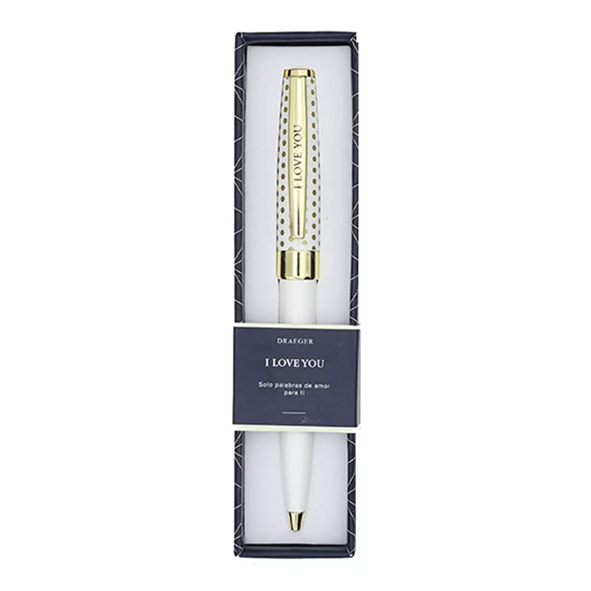 Draeger - Bolígrafo I Love You Blanco Y Oro barato