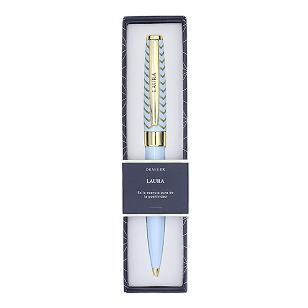 Draeger - Bolígrafo Laura Azul Claro Y Oro barato