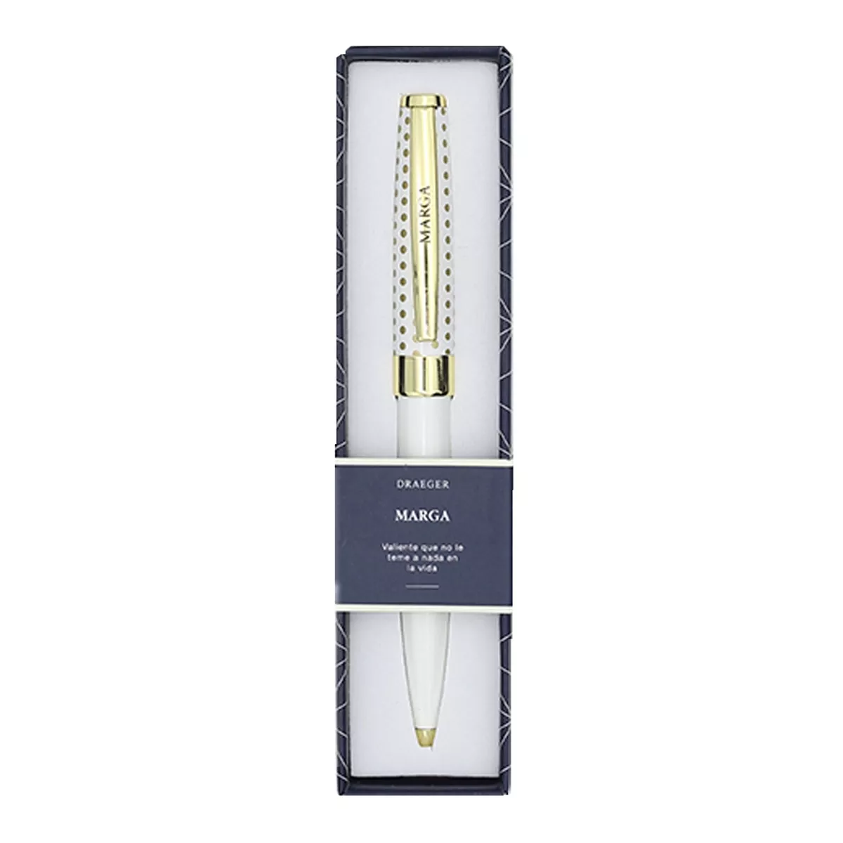Draeger - Bolígrafo Marga Blanco Y Oro barato