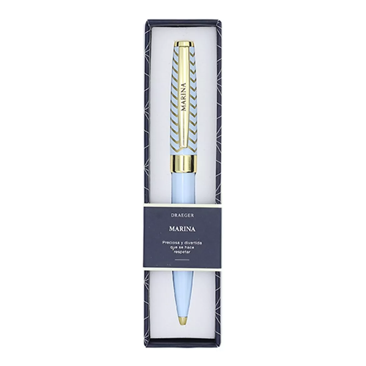 Draeger - Bolígrafo Marina Azul Claro Y Oro barato