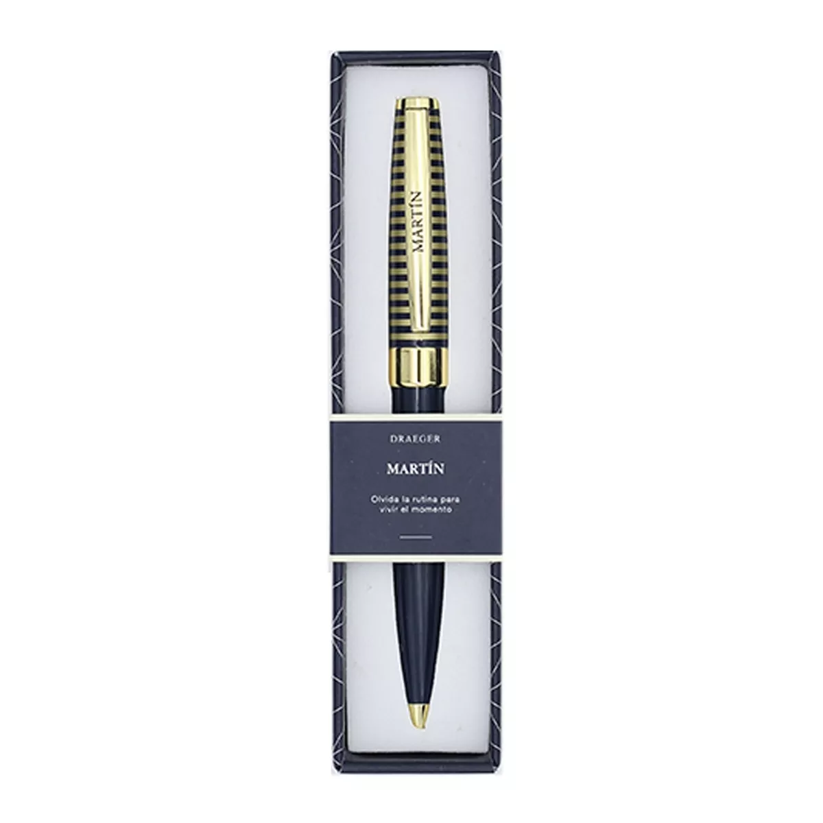 Draeger - Bolígrafo Martín Azul Marino Y Oro barato