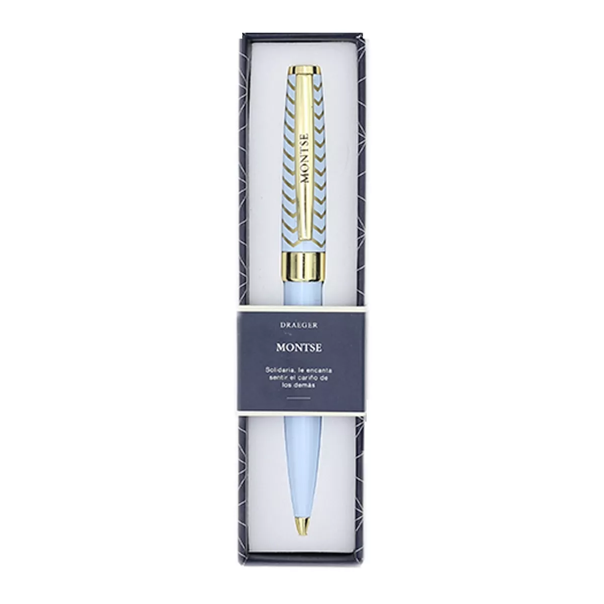 Draeger - Bolígrafo Montse Azul Claro Y Oro barato