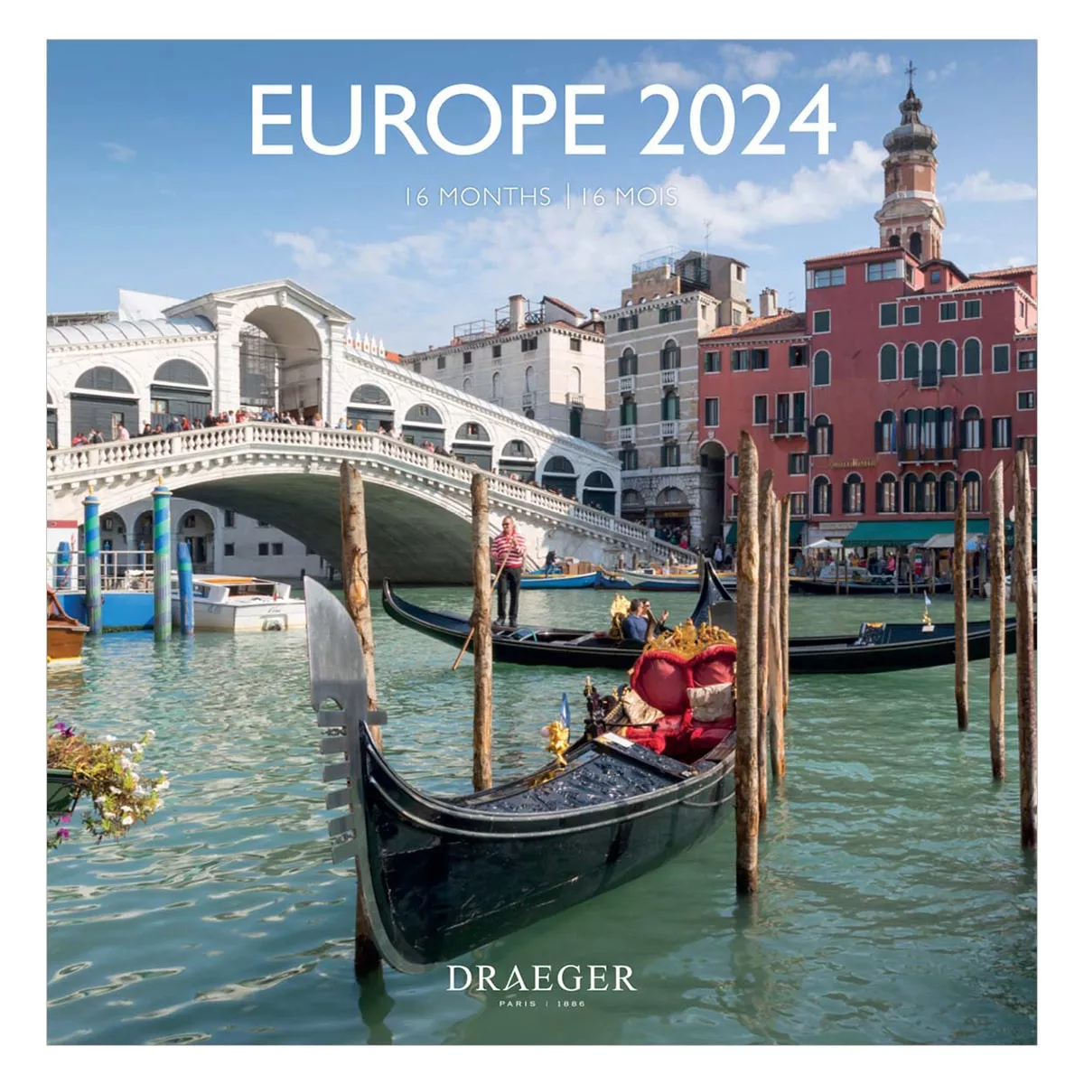 Draeger - Calendario 2024 16 Meses (septiembre-diciembre) Mes Vista Por Página Con Motivos De Europa barato