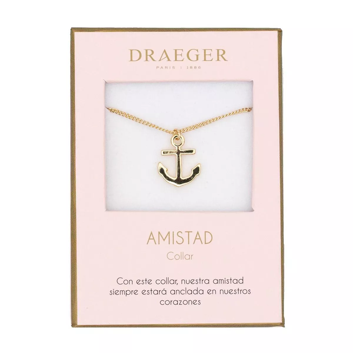 Draeger - Collar Ancla Amistad Sin Níquel Dorado En Oferta Draeger - Collar Ancla Amistad Sin Níquel Dorado Barato