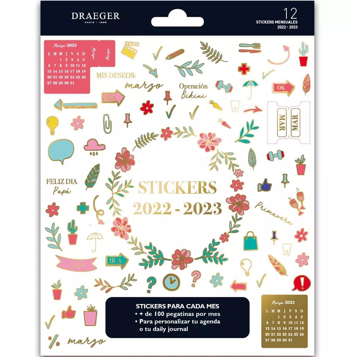Draeger - Cuaderno De 12 Hojas De Pegatinas Meses En Oferta Draeger - Cuaderno De 12 Hojas De Pegatinas Meses Barato