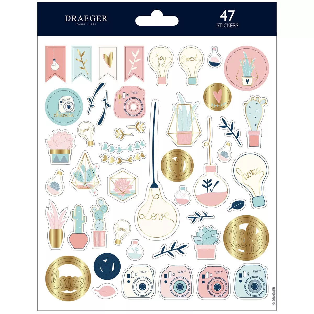 Draeger - Sticker 48 Pegatinas Pvc Y Foil Bombillas Y Cámaras Tonos Pastel En Oferta Draeger - Sticker 48 Pegatinas Pvc Y Foil Bombillas Y Cámaras Tonos Pastel Barato