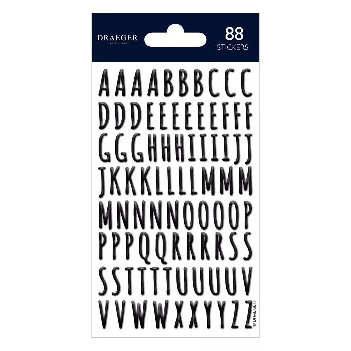 Draeger - Sticker Alfabeto Negro En Oferta Draeger - Sticker Alfabeto Negro Barato