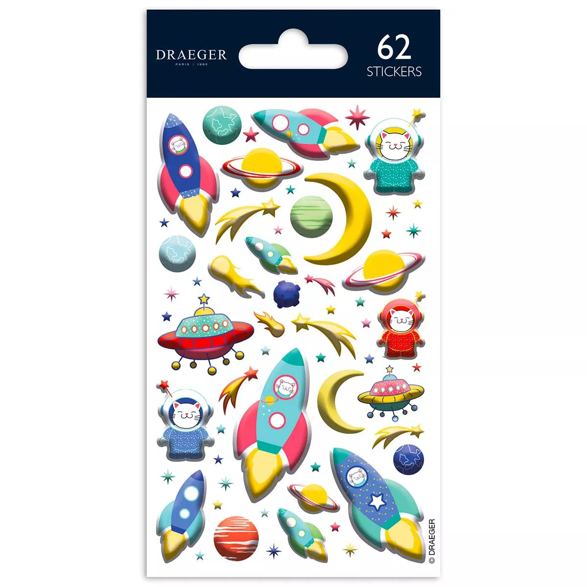 Draeger - Sticker Cohétes Lunas Multicolor En Oferta Draeger - Sticker Cohétes Lunas Multicolor Barato