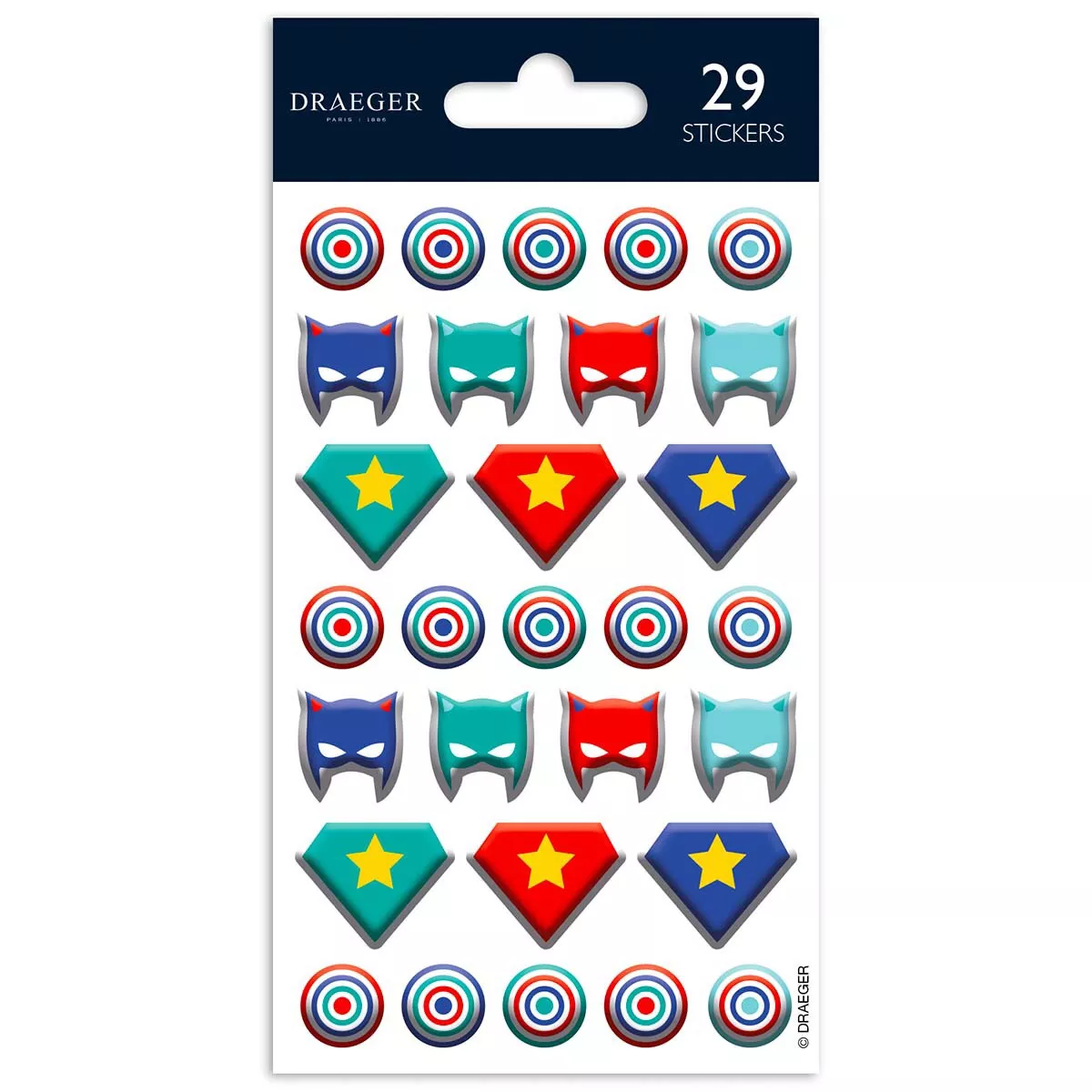 Draeger - Sticker Escudos Máscaras Multicolor En Oferta Draeger - Sticker Escudos Máscaras Multicolor Barato