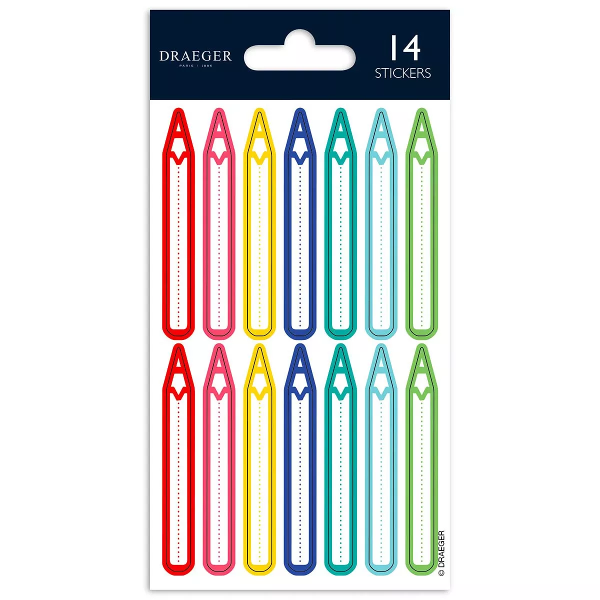 Draeger - Sticker Etiquetas Lápices Multicolor barato