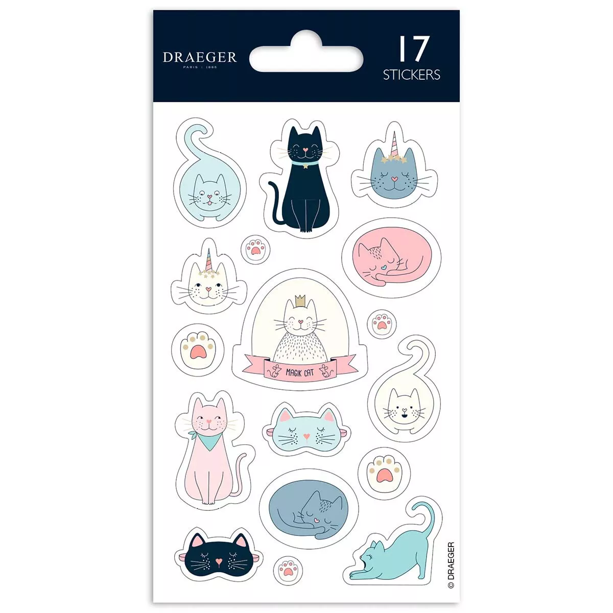 Draeger - Sticker Gatos Rosa Pastel En Oferta Draeger - Sticker Gatos Rosa Pastel Barato