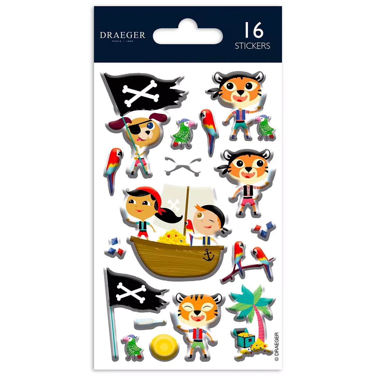 Draeger - Sticker Kids 16 Pegatinas Foam Teams Piratas Multicolor En Oferta Draeger - Sticker Kids 16 Pegatinas Foam Teams Piratas Multicolor Barato