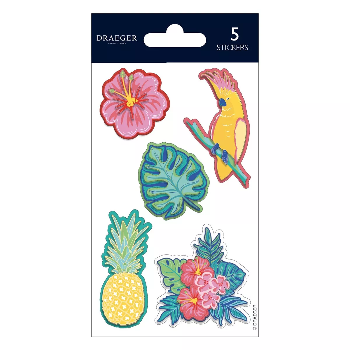 Draeger - Sticker Tropical Multicolor En Oferta Draeger - Sticker Tropical Multicolor Barato