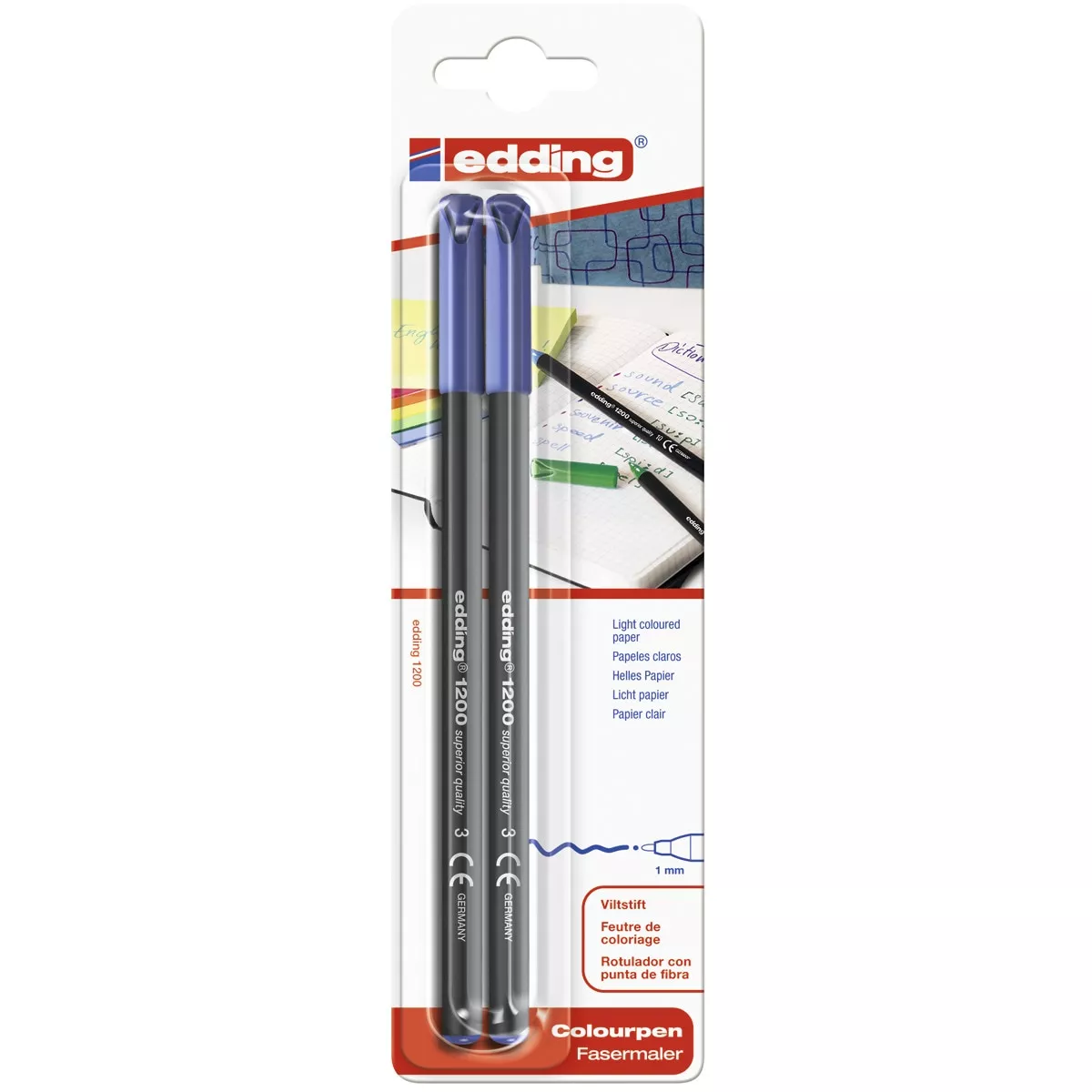 Edding - Blíster 2 Rotuladores 1200 Azul barato