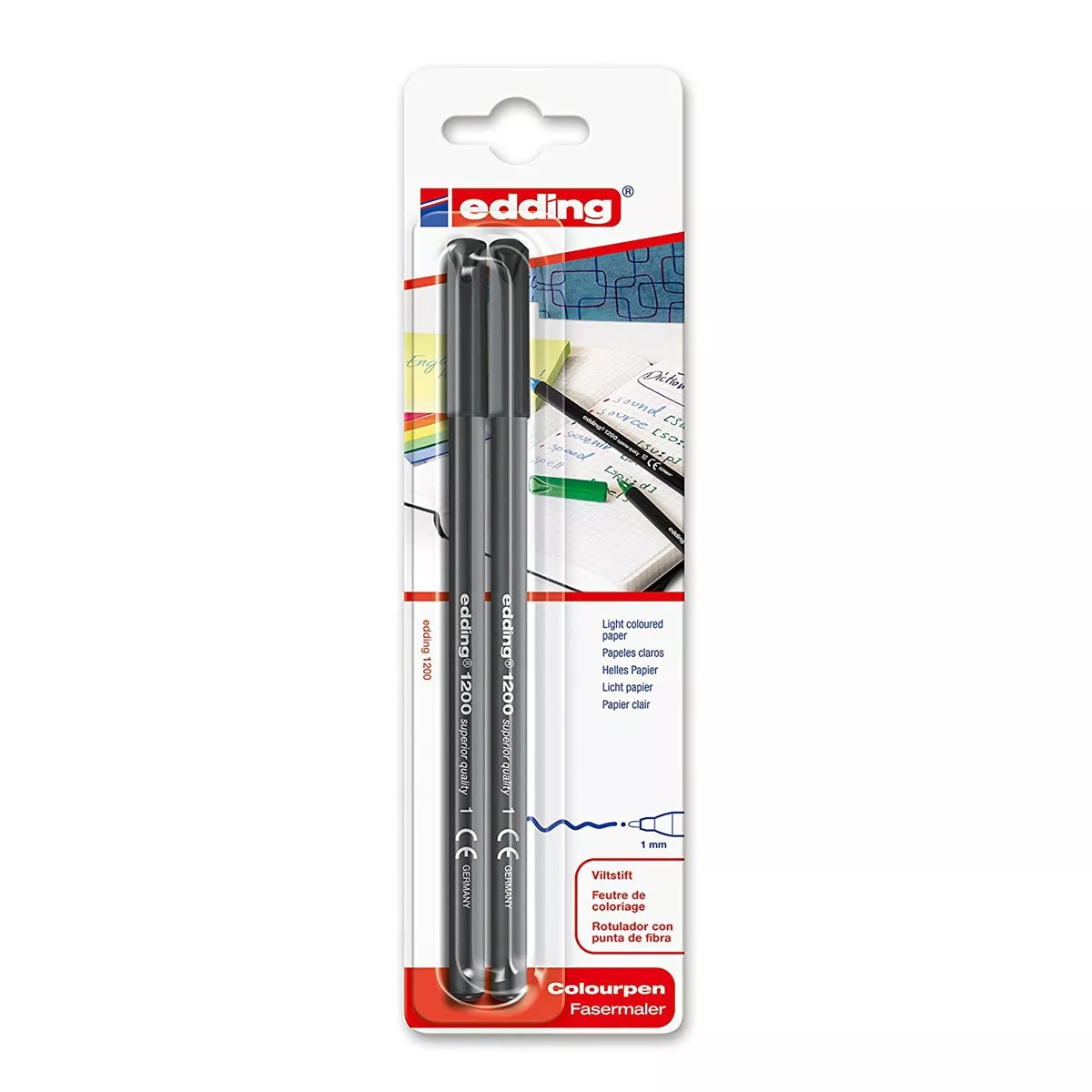 Edding - Blíster 2 Rotuladores 1200 Negro En Oferta Edding - Blíster 2 Rotuladores 1200 Negro Barato